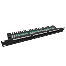 TW Patch-panel UTP 24xRJ45, Cat.6, 50u gold, 19" 1U