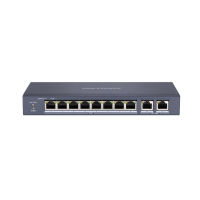 Hikvision Коммутатор Hikvision Fast Ethernet Smart POE, 8 портов + 2 uplink
