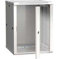 ITK Wall cabinet LINEA W 15U 600x600mm glass door RAL 7035