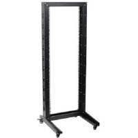  ITK Single-frame open mounting stand LINEA F 42U 600x600mm on rollers black