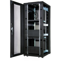 Rack-Mount 47U 2277x800x600 front peforated door, without fan unit, black color