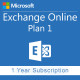 Exchange Online (Plan 1) (annually subscription for 1 user)