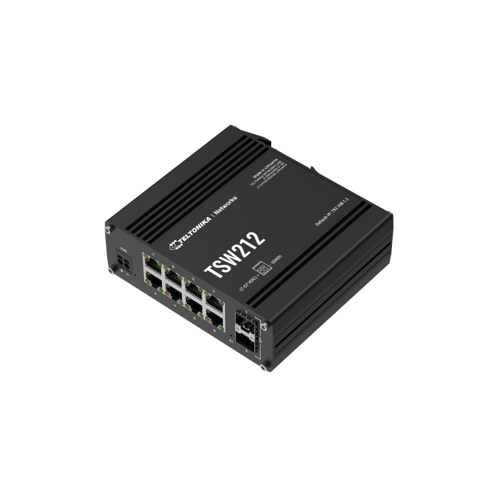 Teltonika TSW212 Industrial Switch — Ethernet Networking for IoT and Industrial Applications