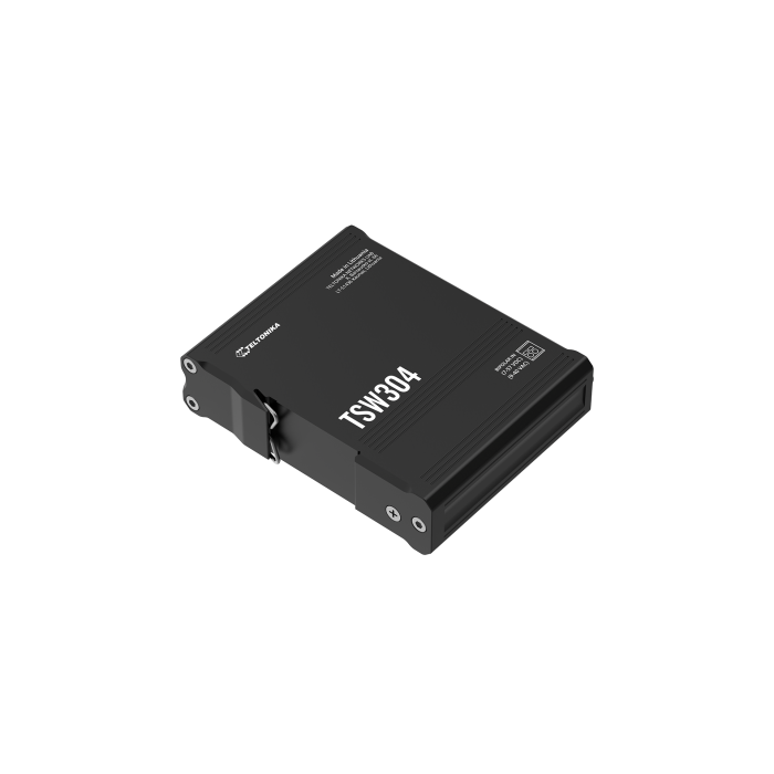 Teltonika TSW304 — Industrial DIN-Rail Ethernet Switch 4x Gigabit for Industrial Networks